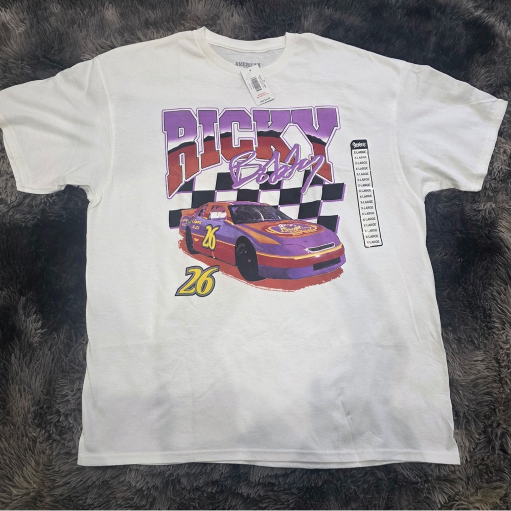 American Classics Talladega Nights Ricky Bobby Men’s XL White Graphic Tee NWT